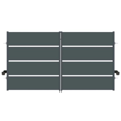 Brama Aspre antracyt dwuskrzydłowa + napęd - 300 x 160 cm