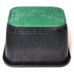 Pokrywa studzienki do nawadniania podziemnego, zielona/czarna.