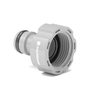 Szare złącze wodne Cellfast do węży ogrodowych.