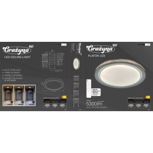 Goldlux Plafon LED GRAŻYNA z pilotem 48W 3000-6000K 5300lm IP44 śr. 41cm