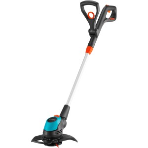 Gardena Turbo-Rasentrimmer EasyCut 450/25 z teleskopowym uchwytem i osłoną roślin.