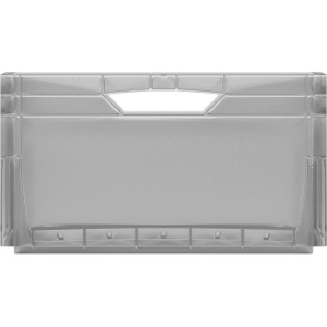 Przezroczysty pojemnik Eurobox-System (40x60x22cm) z pełną ścianką do przechowywania i transportu.