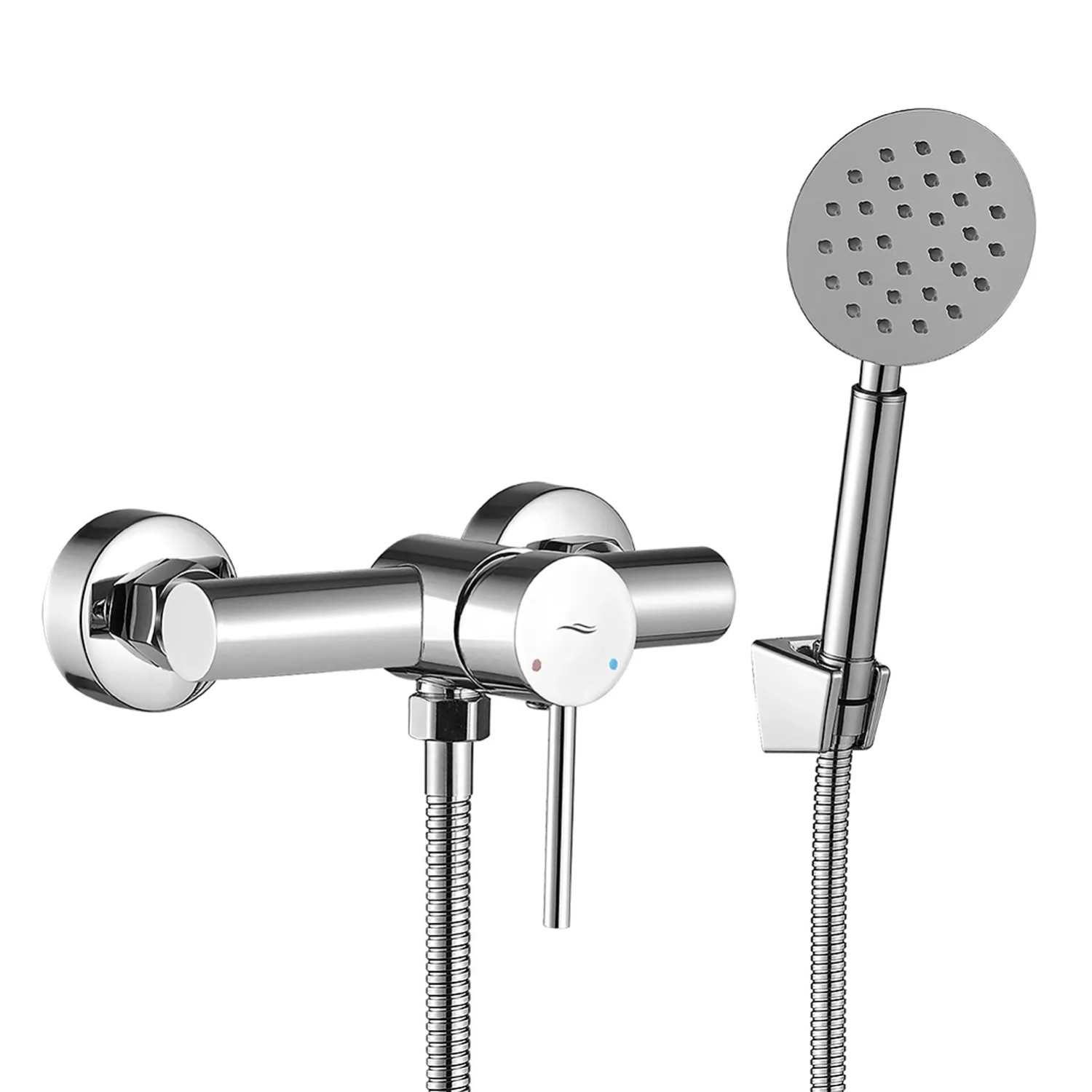 Kuchinox Bateria natryskowa ścienna z zestawu natryskowego Noia czarna