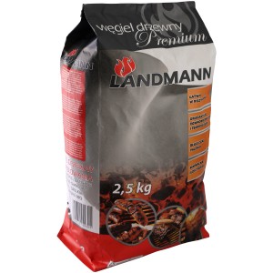 Worek węgla drzewnego Premium, 2,5 kg, marki Landmann do grilla i BBQ.