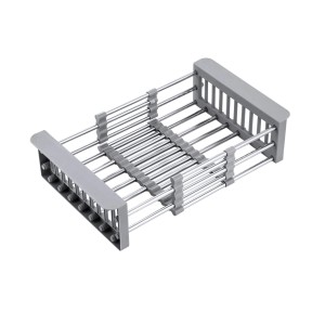 Miló Koszyk uniwersalny teleskopowy do zlewozmywaków szary