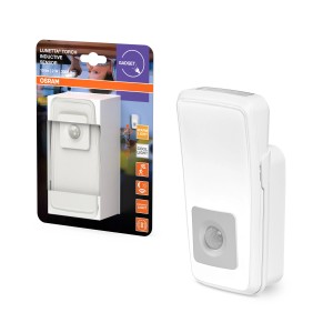 Osram LED lampka nocna Lunetta Torch Sensor, biała, z czujnikiem ruchu i funkcją latarki.