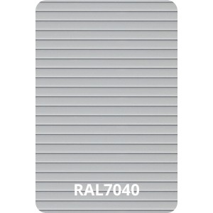 Szara mata osłonowa t.b.t. na ogrodzenie, kolor RAL 7040.