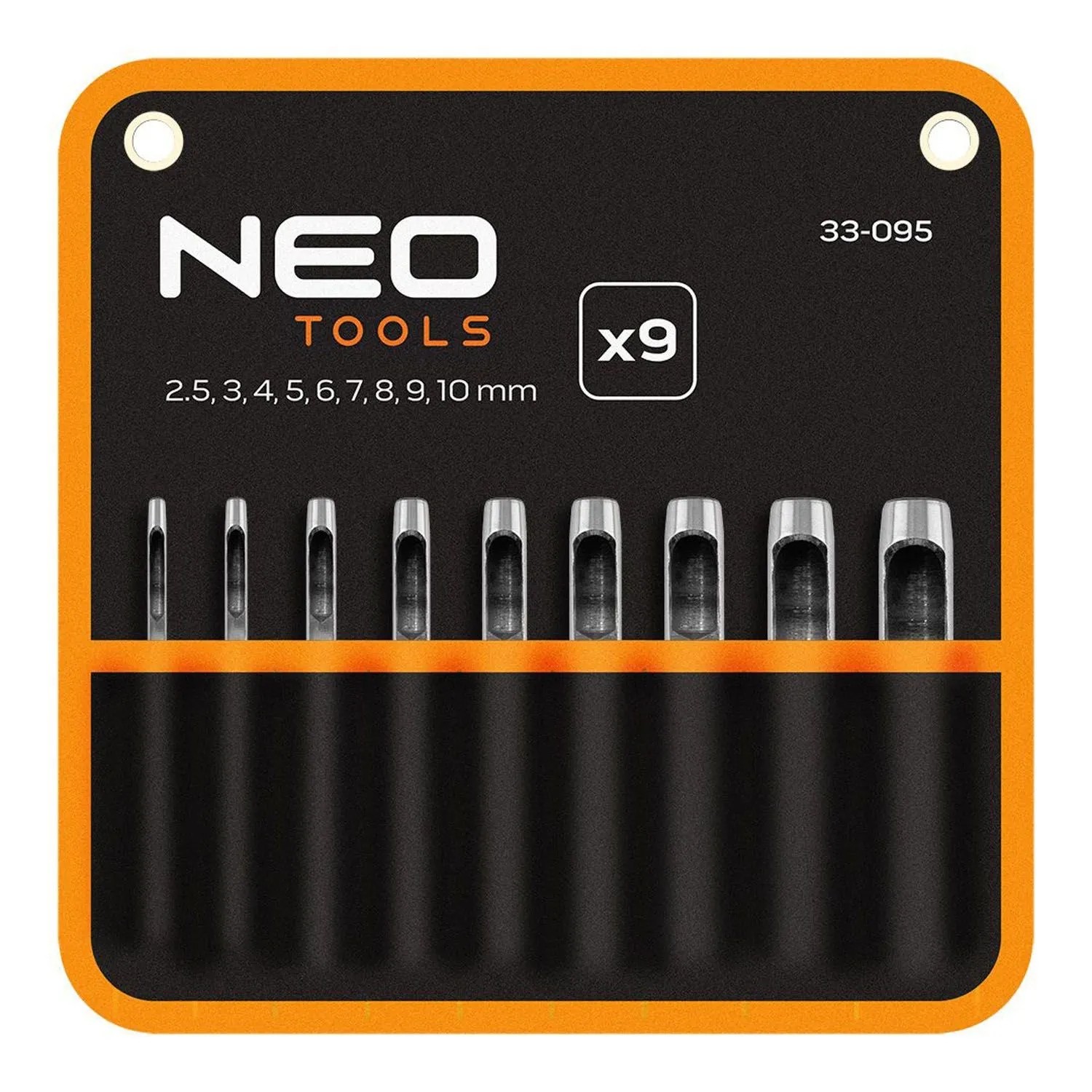 NEO TOOLS Zestaw 9 przebijaków - 2,5-10 mm