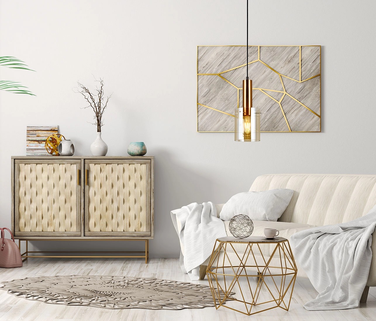 Italux Lampa wisząca SARDO 1x40W E27 złota kupuj w OBI