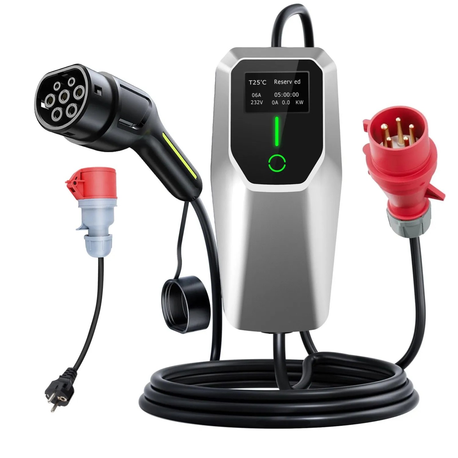 Junsun 11 kW Typ 2 Kabel Ładujący 6-16A 4 m 3 Phasig Ładowarka EV