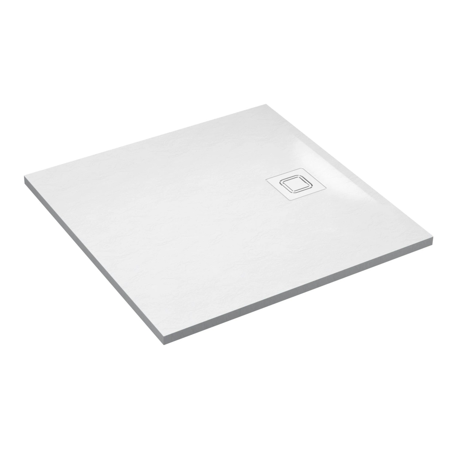 Brodzik kompozytowy kwadratowy Schedpol Mastro 80x80x3,5 cm biały strukturalny