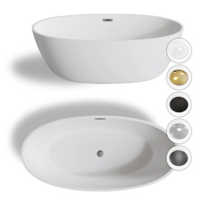 Wanna Reykjavik 175 wolnostojąca biała biały 175 x 100