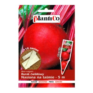 Opakowanie nasion buraka ćwikłowego na taśmie.