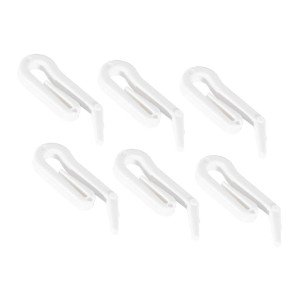 Białe rolki do zasłon do karniszy, zestaw 6 sztuk.