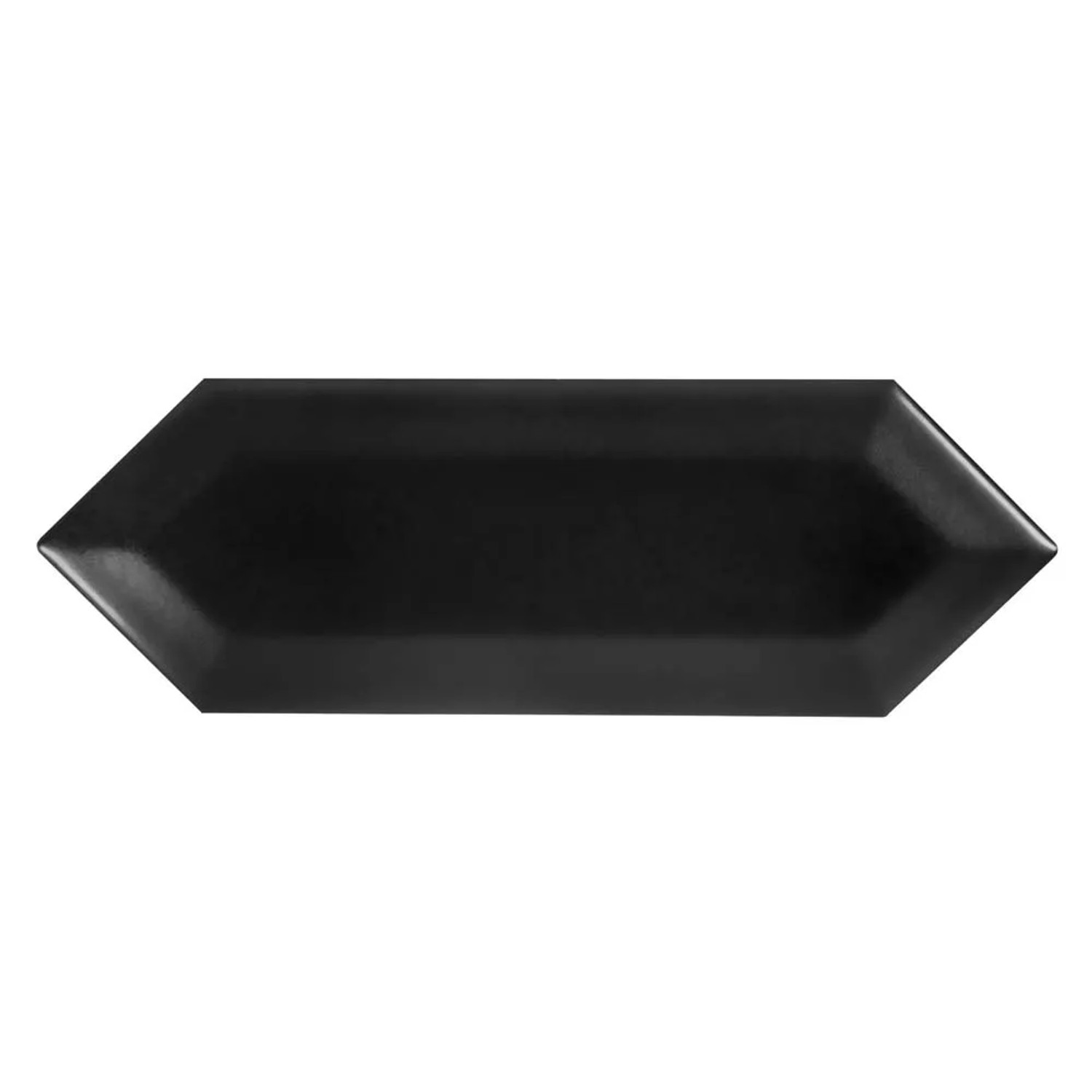 Płytka Tritone black matt fazowana 7,6 x 22,8 cm