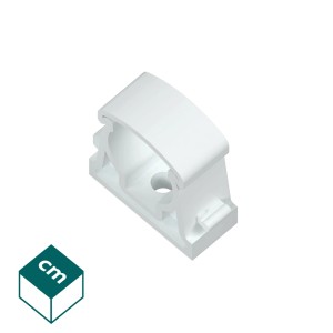 Biały klips do rur, akcesorium do montażu rur.