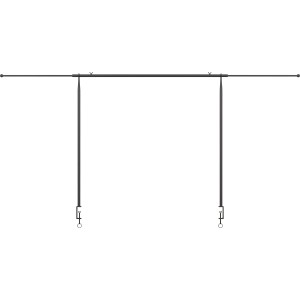 Czarny, rozkładany stół ogrodowy Punco, idealny na balkon lub taras.