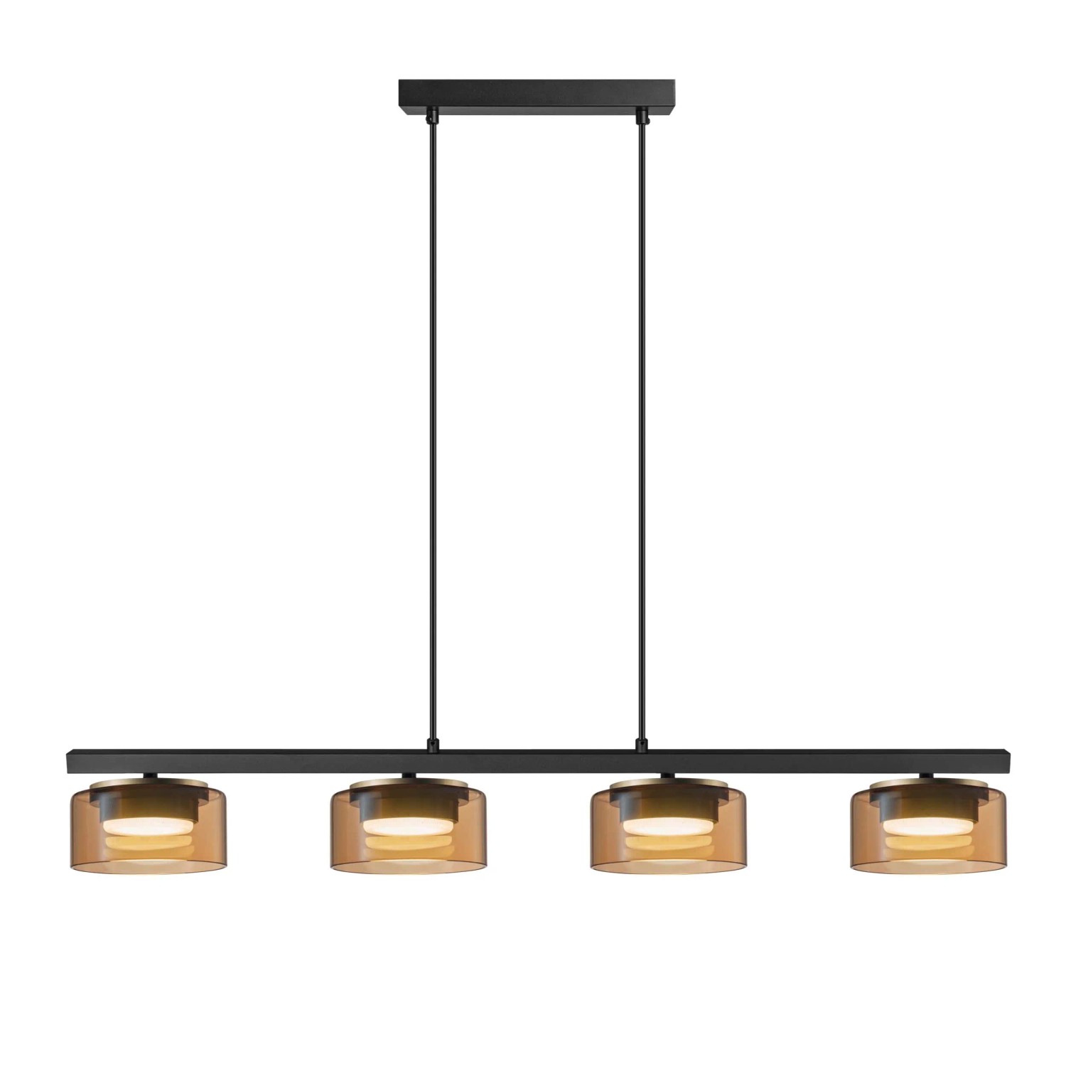 Goldlux Lampa wiszaca glass Ofelia 4x max. 10W GX53 klosze bursztynowe