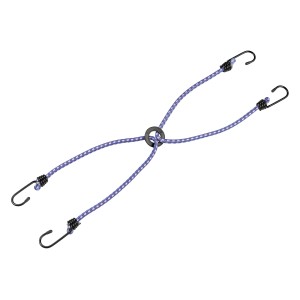 4-ramienny pająk bagażowy z haczykami stalowymi i plastikowymi nakładkami do bezpiecznego transportu.