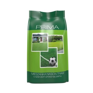 Opakowanie mieszanki nasion traw do różnych zastosowań. Idealne na wytrzymałe trawniki.