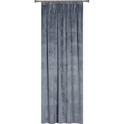 Zasłona VELUTTO na taśmie 140 cm x 260 cm szara