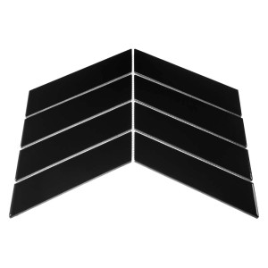 Czarne dekory/listwy t.b.t. w kształcie strzałki do dekoracji ścian.