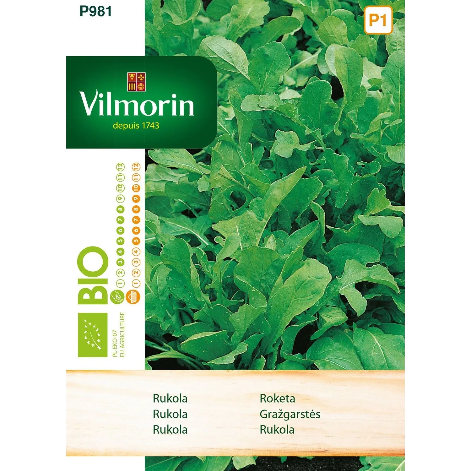 Rukola bio całoroczna - 2 g