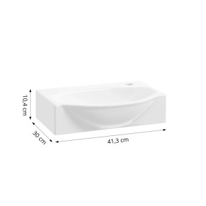 Deftrans Umywalka Club 40 PR nablatowa 41x30x11
