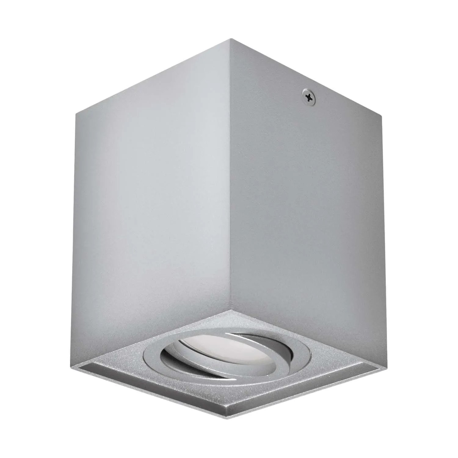 Struhm Lampa sufitowa kwadratowa HARY D SILVER 1xGU10 35W 12,5x9,4cm srebrna