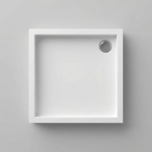 Brodzik kwadratowy Schedpol Mittel 90x90x16 cm biały gładki