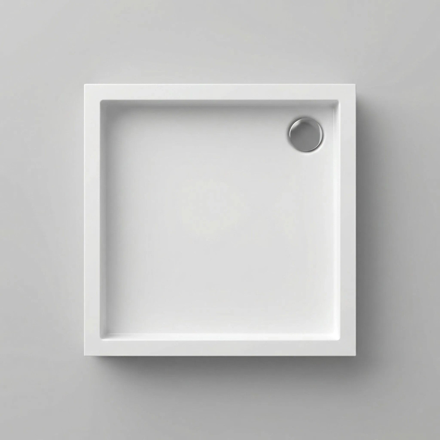 Brodzik kwadratowy Schedpol Mittel 90x90x16 cm biały gładki_2