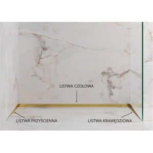 Eviso Listwa czołowa brodzikowa złoto szczotkowane 150 cm