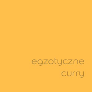 Próbka koloru farby ściennej t.b.t. w odcieniu curry. Kolorowe farby do ścian.