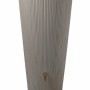 Zbiornik na deszczówkę 4rain VASO DECOR, 220 l, szary cynk z kranem i donicą.
