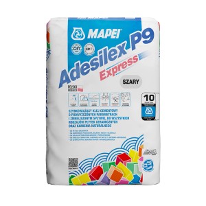 Worek kleju do płytek Mapei Adesilex P9 Express, szary.