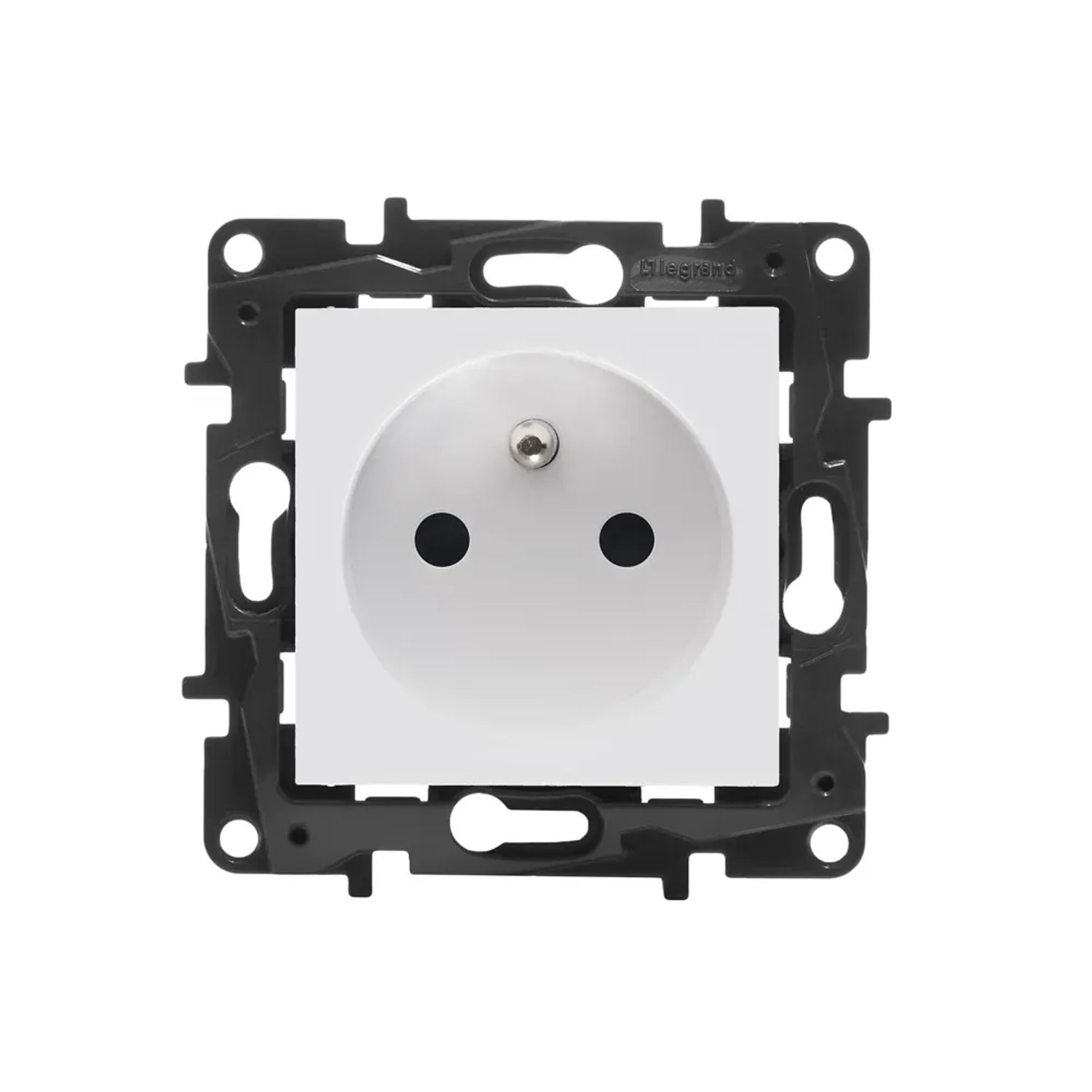 Niloe Step Gniazdo 2P+Z 16 A - 230 V bez przesłony, zaciski śrubowe, białe