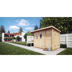 Drewniany domek ogrodowy t.b.t. z kategorii Domki drewniane w ogrodzie.