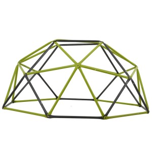 Zielono-czarna konstrukcja do wspinaczki dla dzieci do zabawy i wspinania się.