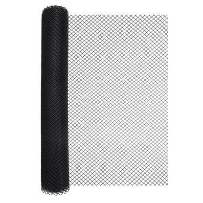 Siatka plastikowa 417 g/m2 ocz. 20 x 20 mm, czarna - 1,2 x 8 m