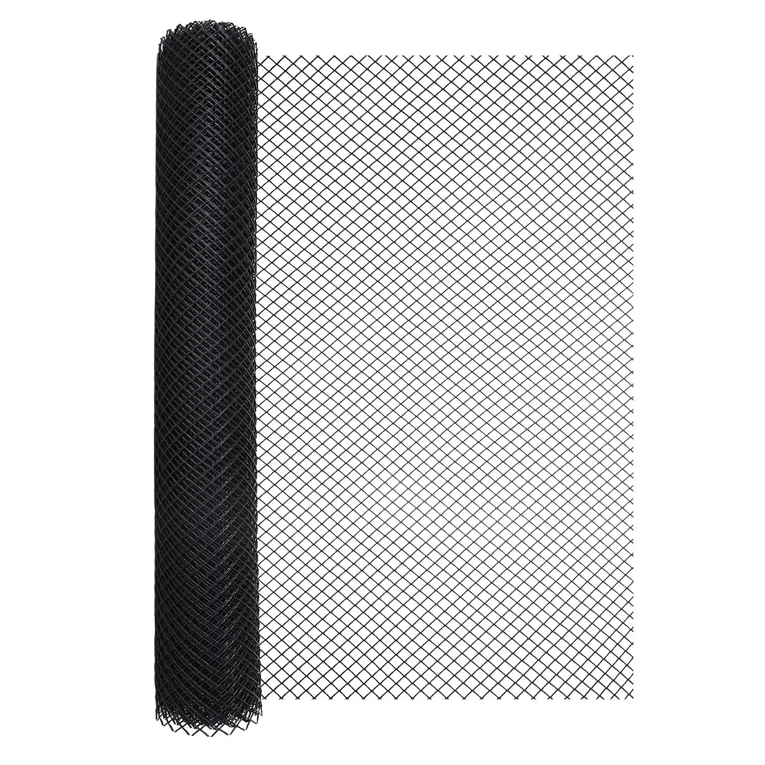Siatka plastikowa 417 g/m2 ocz. 20 x 20 mm, czarna - 1,2 x 8 m