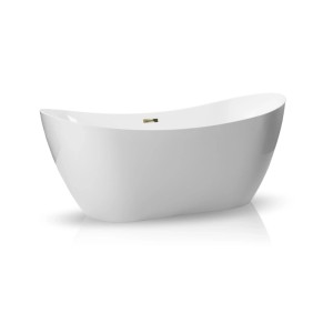 Wanna Pari 170 wolnostojąca biała złoty 170 x 80