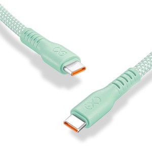 Turkusowy kabel t.b.t. USB-C do akcesoriów do telefonów komórkowych.