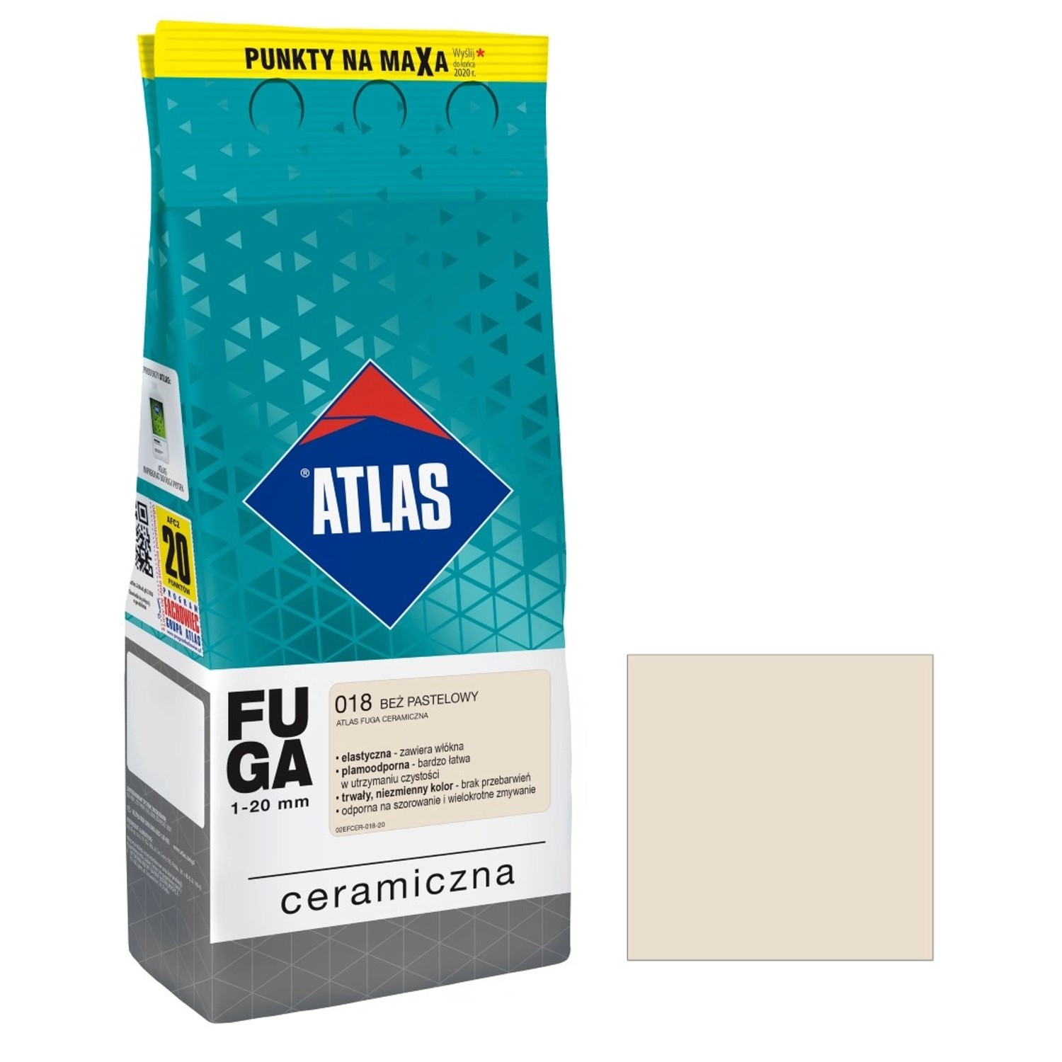 Zdjęcia - Fuga Atlas  ceramiczna 018 beż pastelowy 2 kg 