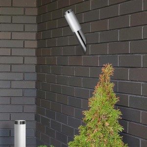 Nowoczesny kinkiet zewnętrzny t.b.t. z metalu, idealny do stylowego oświetlenia elewacji.