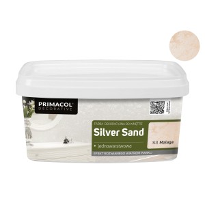 Wiadro farby dekoracyjnej Silver Sand od Primacol Decorative.