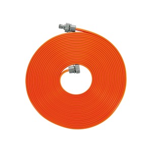 Gardena wąż zraszający 7,5 m pomarańczowy złączki, zwinięty.