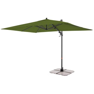 Parasol wiszący Doppler MyZone, 240x320 cm, Kiwi, z funkcją obrotu i pochylenia.