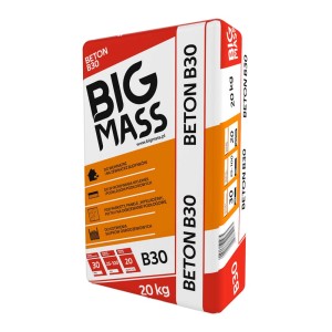Big Mass Beton B30, worek 20kg do wylewek i fundamentów. Szukaj zapraw w OBI.