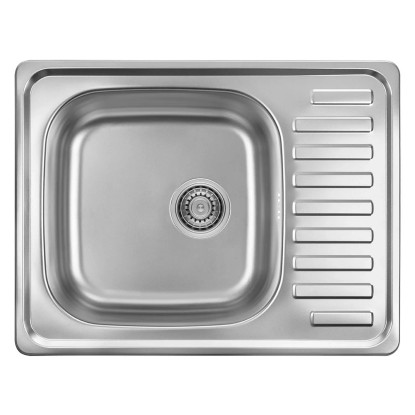 Kuchinox Zlewozmywak wpuszczany JUNAK 1-kom. z ociekaczem inox len - 50 x 65 cm