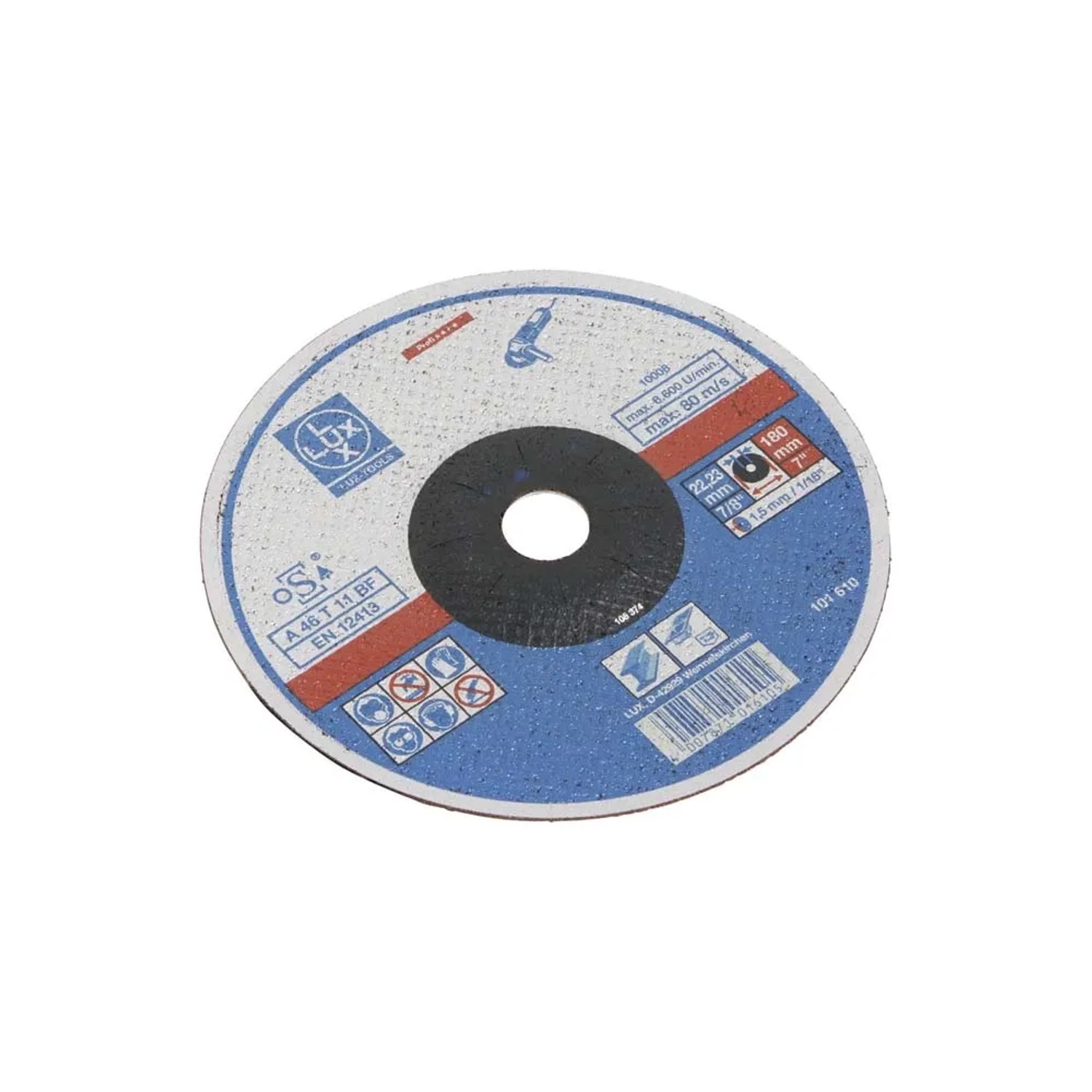 LUX-TOOLS Tarcza do cięcia metalu i stali inox 180 mm